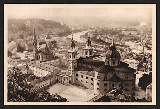 1941 'Salzburg View from the Hohenfeste' Interior Nazi Propaganda Postcard
