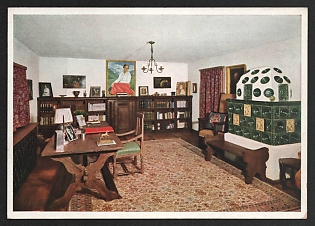 1933-1945 'Interior of the Goering Country House, Obersalzberg, Near Berchtesgaden' InteriorNazi Propaganda Postcard