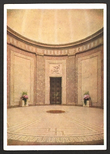 1933-1945 'New Reich Chancellor Berlin, Architect Professor Albert Speer, Round Hall' Interior Nazi Propaganda Postcard