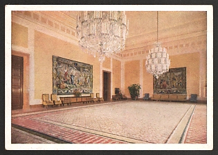 1933-1945 'New Reich Chancellor Berlin Architect Professor Albert Speer Great Reception Hall' Interior Nazi Propaganda Postcard