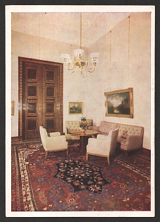 1933-1945 'New Reich Chancellor Berlin Architect Professor Albert Speer Waiting Room' Interior Nazi Propaganda Postcard