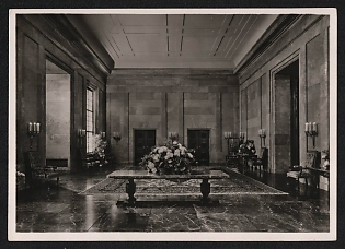 1933-1945 'Berlin. New Reich Chancellery Vestibule' Interior Nazi Propaganda Postcard