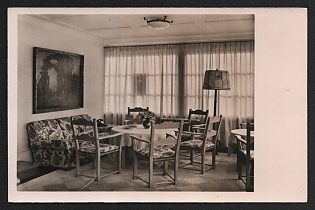 1933-1945 'Berghof Obersalzberg Winter Garden' Interior Nazi Propaganda Postcard