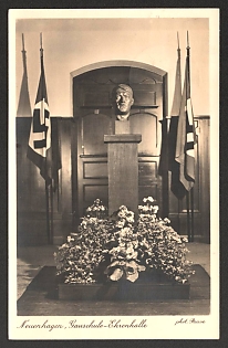 1939 'Neuenhagen, Gauschule Hall of Honor' Interior Nazi Propaganda Postcard