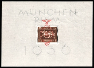 1937 Third Reich, Germany, Souvenir Sheet