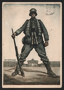 1932 'Reich Front Soldiers' Day, September 3 and 4, 1932, Berlin' Military Army Nazi Propaganda Postcard