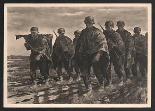 1933-1945 'Munich, House of German Art' Military Army Nazi Propaganda Postcard