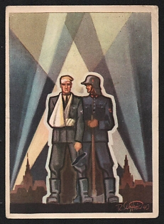 1933-1945 'A Cretan Fighter Awarded the Knight's Cross' Military Army Nazi Propaganda Postcard