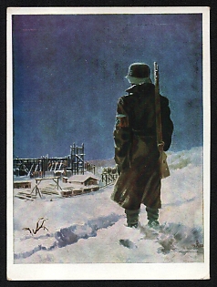 1933-1945 'German Soldier' Military Army Nazi Propaganda Postcard