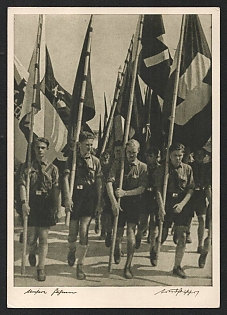 1938 'Measuring Scales' Military Army Nazi Propaganda Postcard