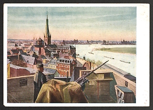 1933-1945 'The Image of War. Exhibition of the Air Force Command VI' Military Army Nazi Propaganda Postcard