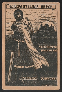 1933-1945 'Young German Order Brotherhood Coburg Troupgutsch-Allewege' Military Army Nazi Propaganda Postcard