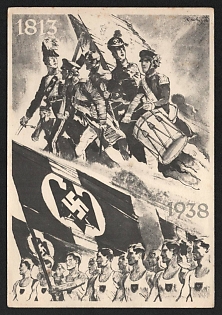 1938 'German Gymnastics and Sports Festival Breslau 1938' Military Army Nazi Propaganda Postcard
