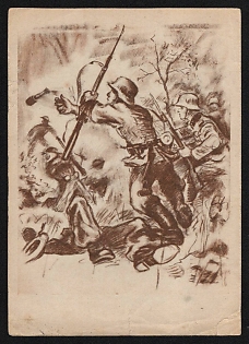 1940 'German Soldiers' Military Army Nazi Propaganda Postcard