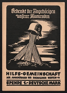 1933-1945 'Remember the Relatives of Our Comrades Aid Association of Members of Former Armed Forces' Military Army Nazi Propaganda Postcard