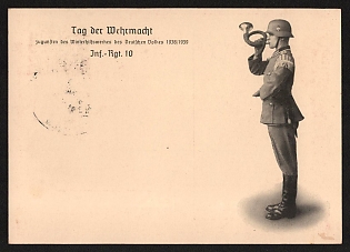 1938-1939 'Wehrmacht Day in Aid of the German People's Winter Relief Fund 1938-1939' Military Army Nazi Propaganda Postcard