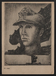 1943 'German Soldier' Military Army Nazi Propaganda Postcard