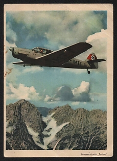 1933-1945 'Messerschmitt Typhoon' Air Force Luftwaffe Nazi Propaganda Postcard