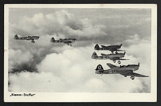 1940 'Klemm Squadron' Air Force Luftwaffe Nazi Propaganda Postcard