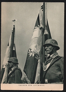 1933-1945 'Flags of the Luftwaffe' Air Force Luftwaffe Nazi Propaganda Postcard