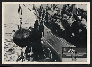 1938 'German Warship' Navy Ships Deutsche Marine Nazi Propaganda Postcard