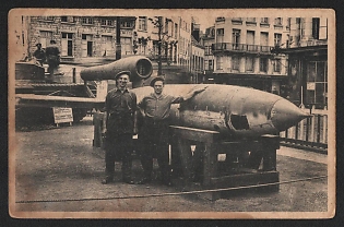1945 'S.H.A.E.F. War Exhibition Antwerp 1945' Artillery Nazi Propaganda Postcard