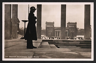 1941 '219 Munich. Temple of Honor. Eternal Watch' Army Infantry Nazi Propaganda Postcard