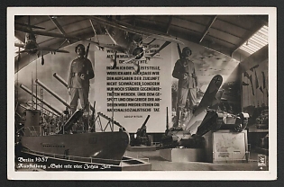 1937 'Exhibition 'Give Me Four Years'' Nazi Propaganda Postcard