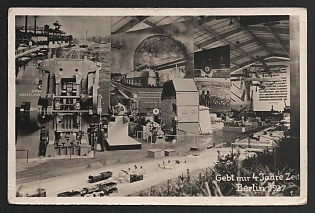 1937 'Give Me Four Years, Berlin 1937' Nazi Propaganda Postcard