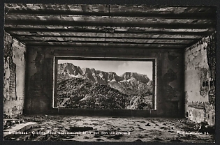 1933-1945 'Hitler House Large Study with a View of the Untersberg' Nazi Propaganda Postcard