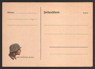 1933-1945 'We Protect You' Fieldpost Nazi Propaganda Postcard