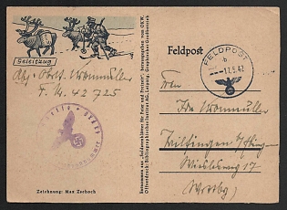 1942 'Convoy' Fieldpost Nazi Propaganda Postcard