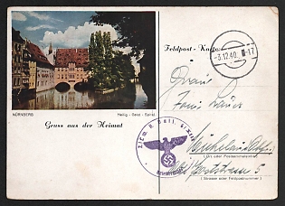 1940 'Greetings from Home' Nazi Propaganda Postcard