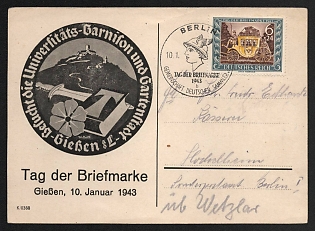 1943 'Stamp Day 1943' Nazi Propaganda Postcard