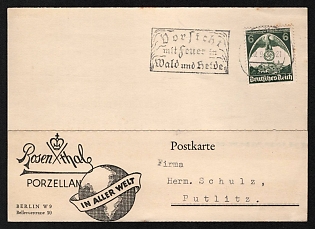 1935 'Around the World' Nazi Propaganda Postcard