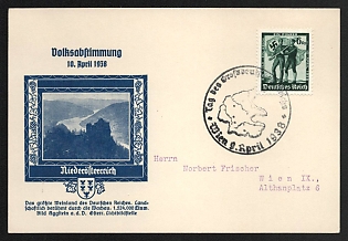 1938 'Referendum on April 10, 1938' Nazi Propaganda Postcard