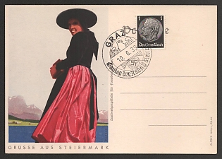 1939 'Greetings from Styria' Nazi Propaganda Postcard