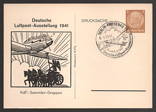 1941 'German Airmail Exhibition 1941' Nazi Propaganda Postcard