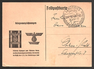 1941 'War Awards Silver Clasps for the Iron Cross is Awarded to Those Who Have Already Served in the First World War' Nazi Propaganda Postcard