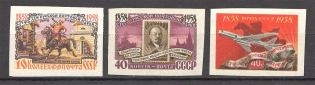 1958 USSR Anniversary of the First Russian Postage Stamp (Imperf, Full Set, MNH)