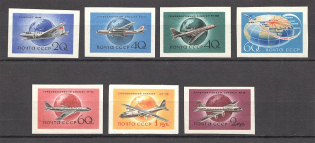 1958-59 USSR The Civil Aviation of the USSR (Imperf, Full Set, MNH)
