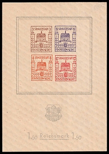 1946 Finsterwalde, Germany Local Post, Souvenir Sheet