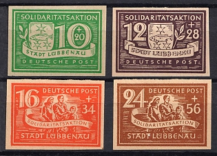 1946 Lubbenau (Spreewald), Germany Local Post (Full Set, Imperforate)