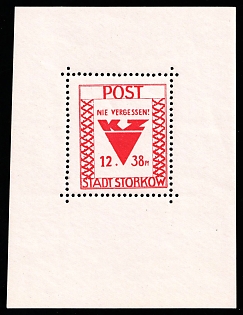 1946 Storkow (Mark), Germany Local Post, Souvenir Sheet
