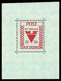 1946 Storkow (Mark), Germany Local Post, Souvenir Sheet