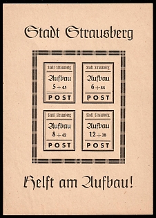 1946 Strausberg (Berlin), Germany Local Post, Souvenir Sheet