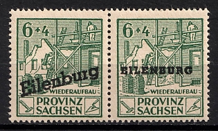 1946 6pf Eilenburg (Saxony), Germany Local Post, Se-tenant (Unofficial Issue)