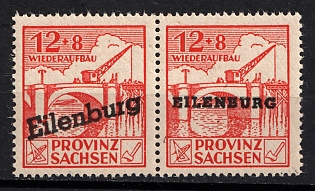 1946 12pf Eilenburg (Saxony), Germany Local Post, Se-tenant (Unofficial Issue)