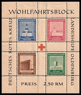 1948 Oldenburg, Germany Local Post, Souvenir Sheet (Unofficial Issue)