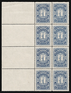 1913-14 6k Konstantinograd Zemstvo, Russia Block (Margin)